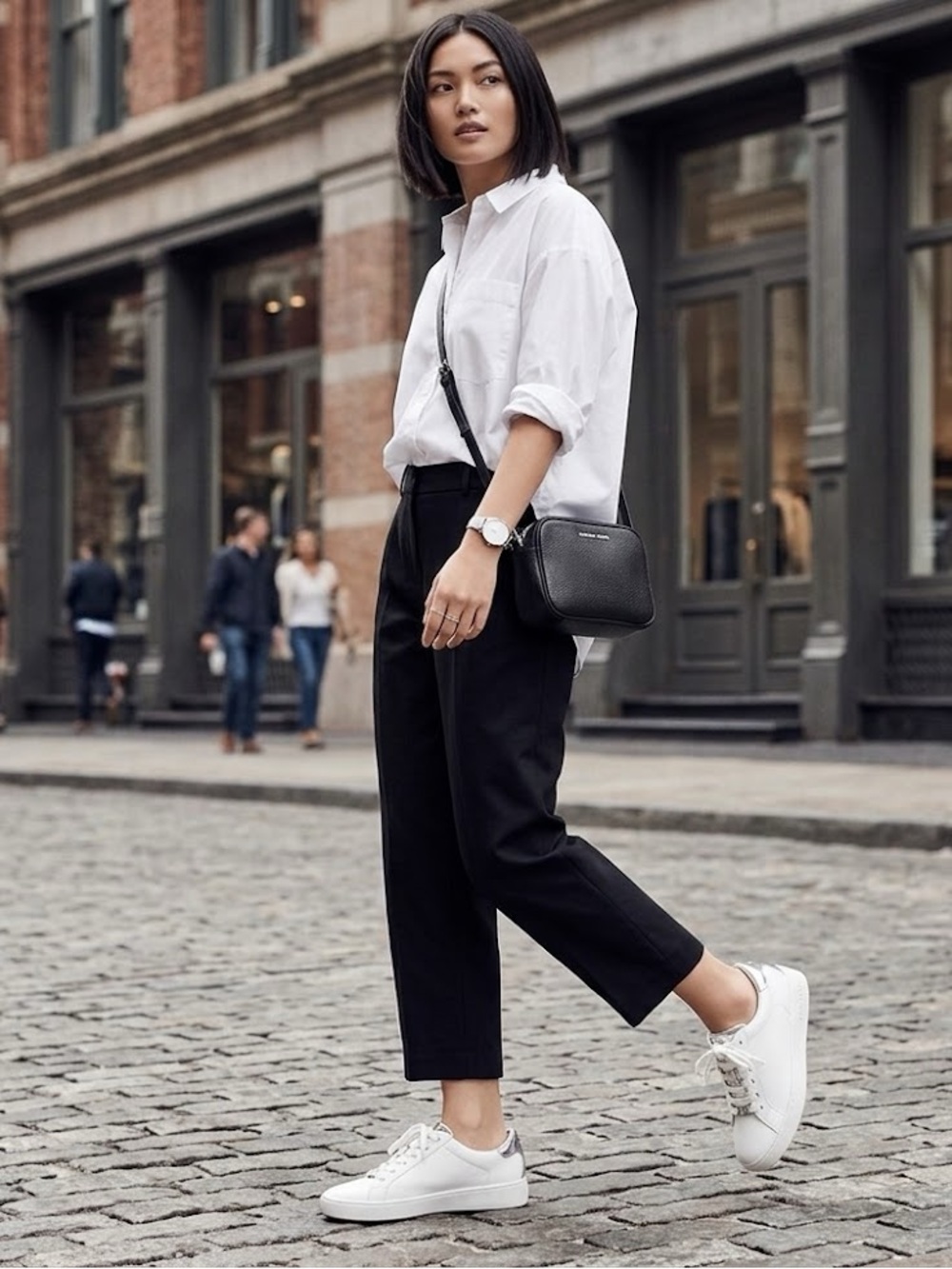 Michael Kors White Leather Sneakers